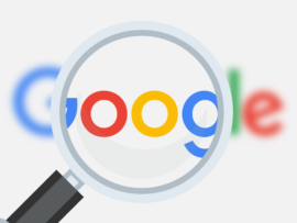 Lupa sobre o logo Google